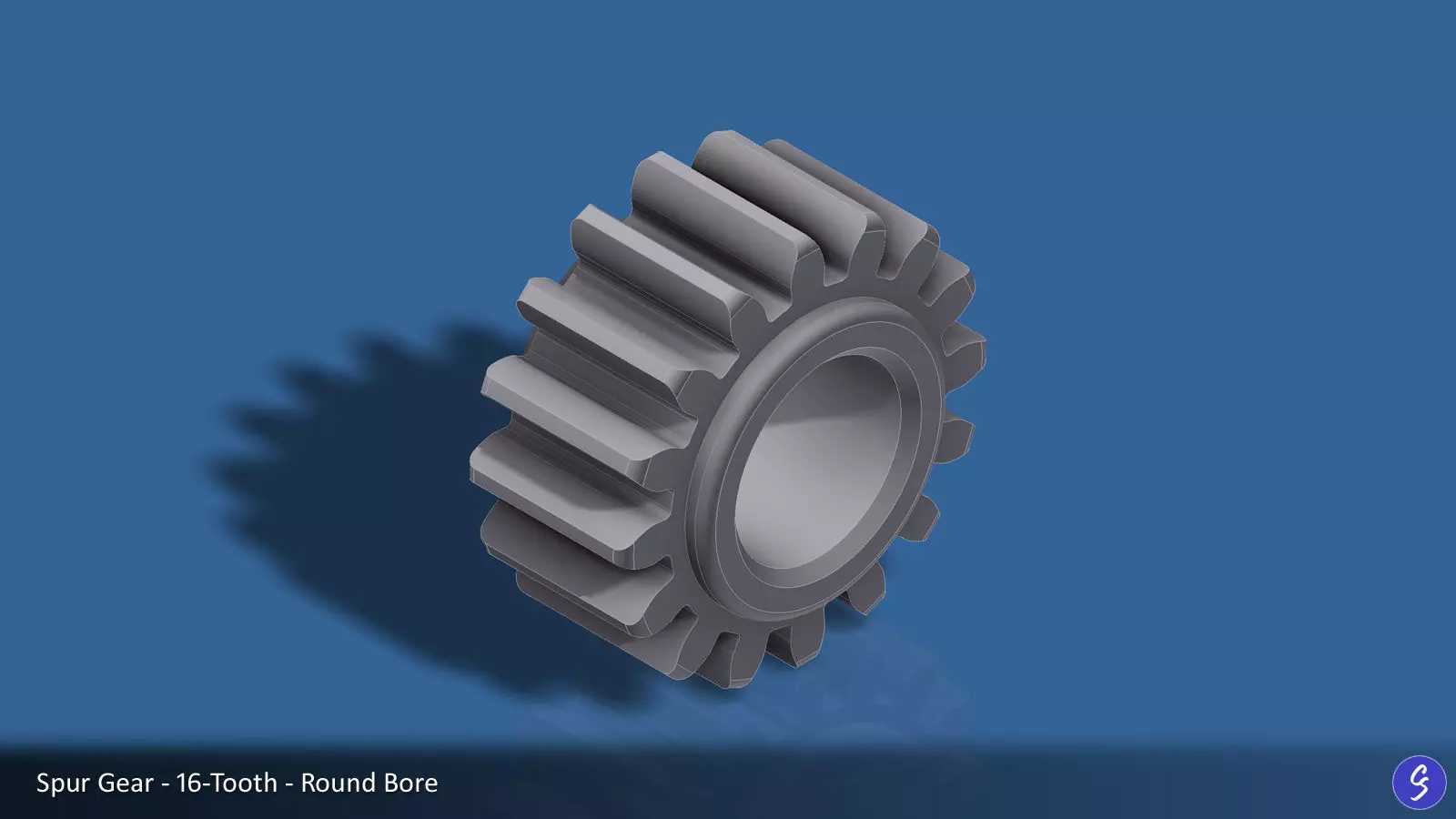 16-Tooth Spur Gear 03 3D print model_0