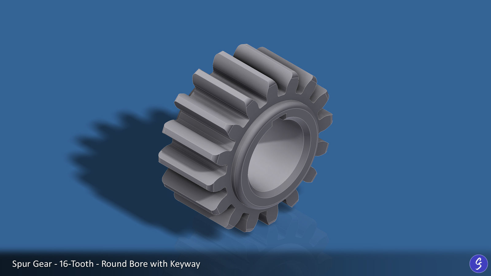 16-Tooth Spur Gear 03 3D print model_4