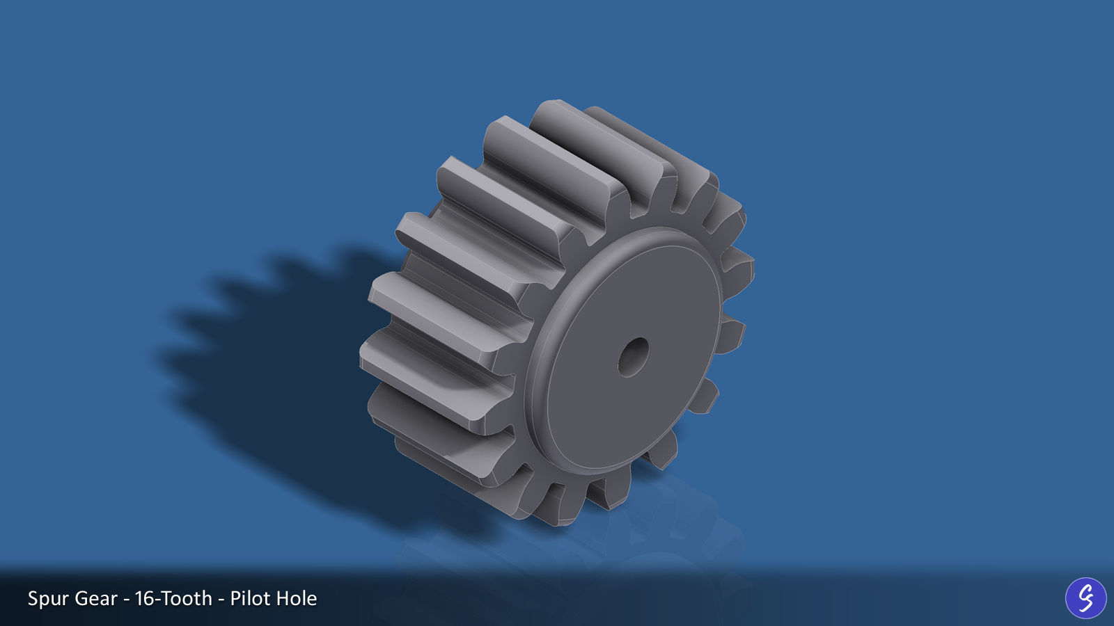 16-Tooth Spur Gear 03 3D print model_16