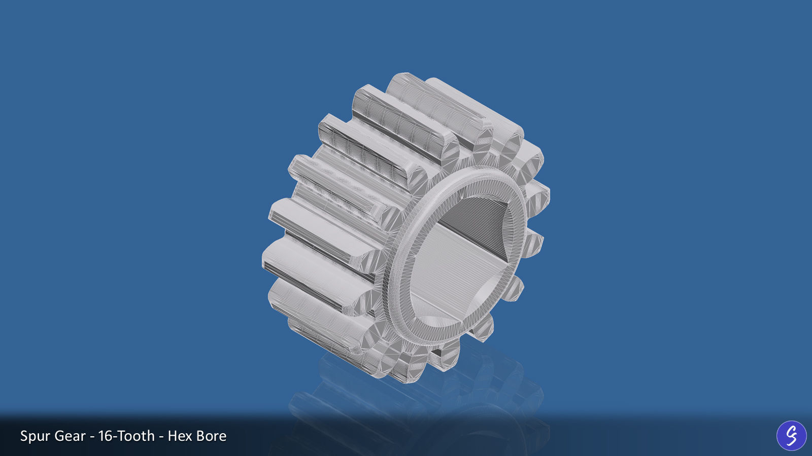 16-Tooth Spur Gear 03 3D print model_14
