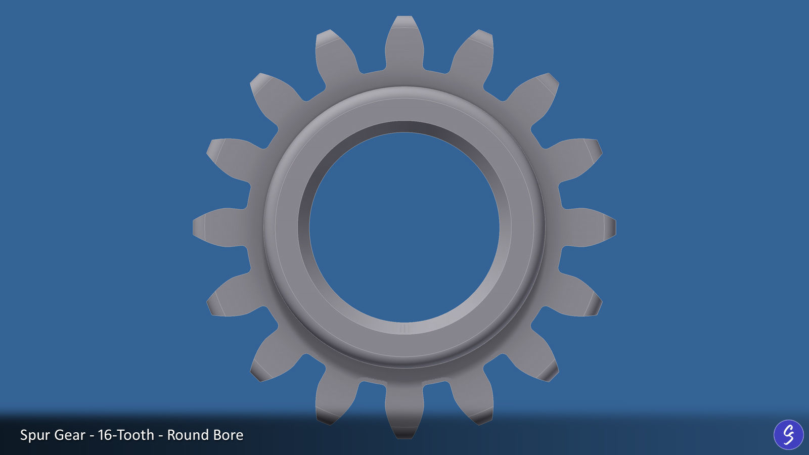 16-Tooth Spur Gear 03 3D print model_1