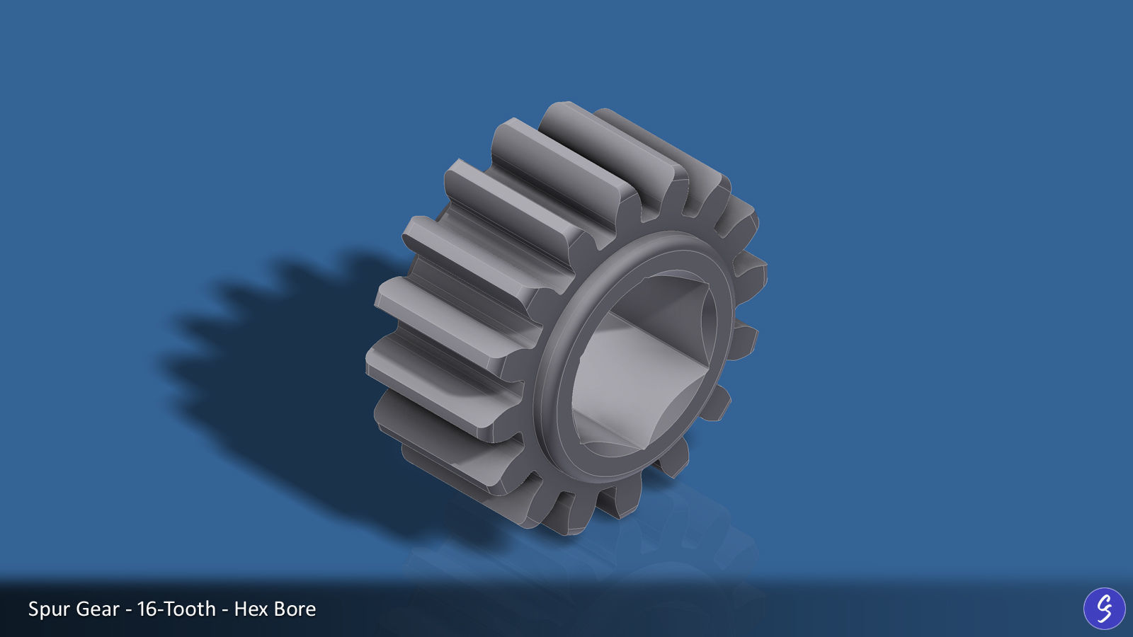 16-Tooth Spur Gear 03 3D print model_12