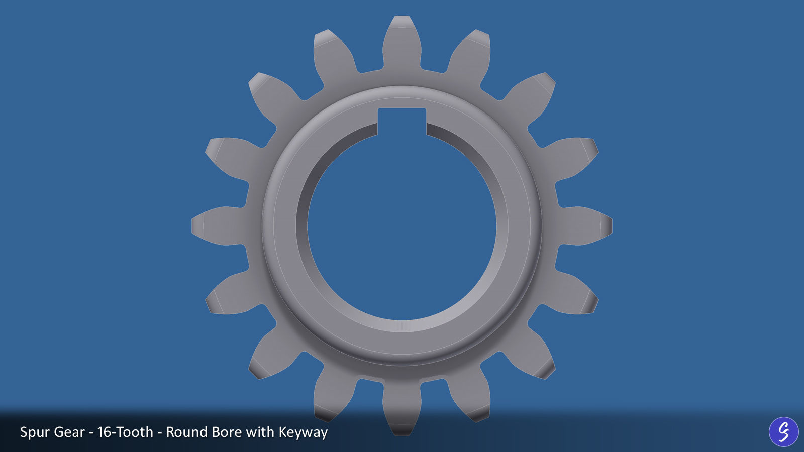 16-Tooth Spur Gear 03 3D print model_5