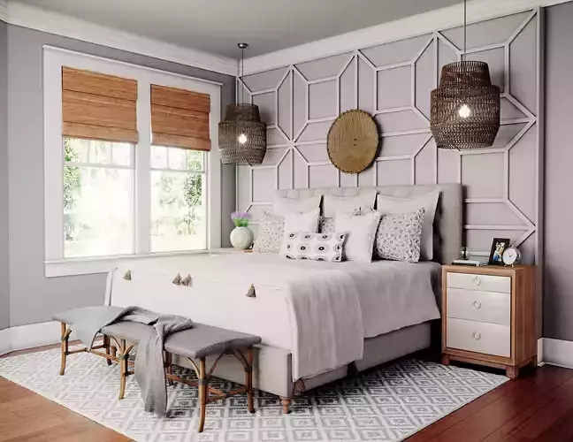 Realistic Interior Corona White Bedroom 3D model