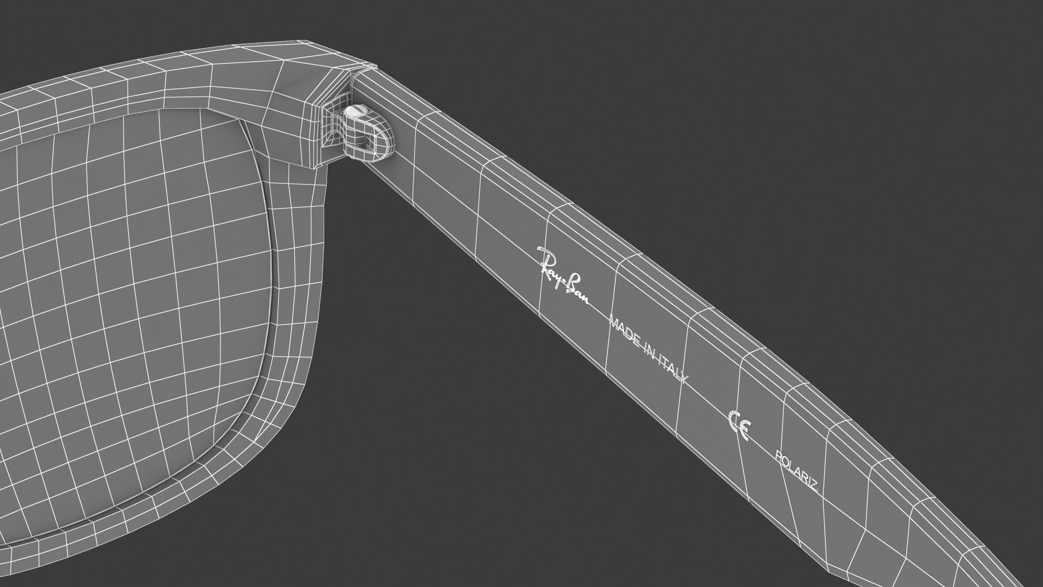 Ray-Ban RB4165 Justin Rectangular Sunglasses 3D model_18