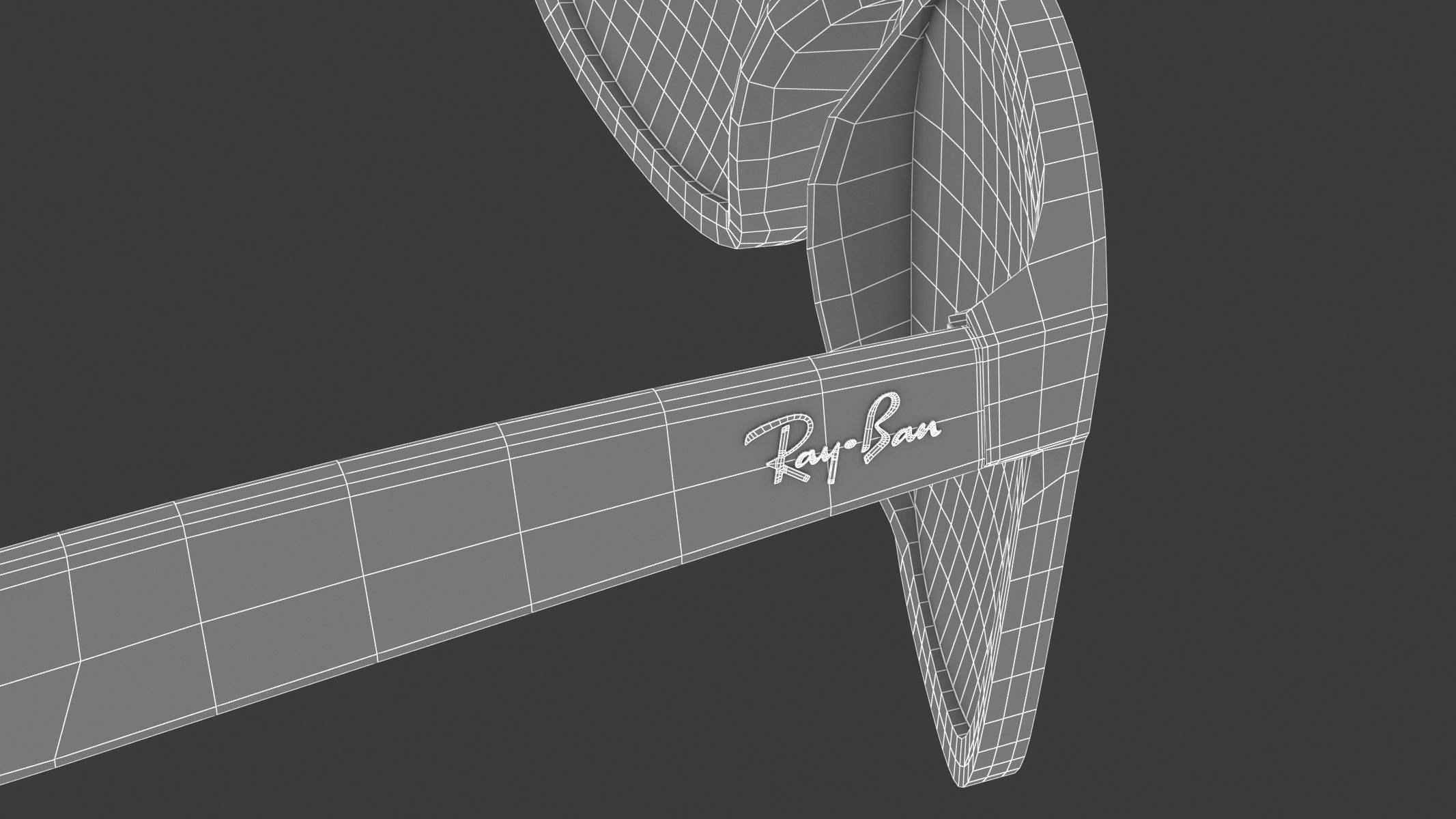 Ray-Ban RB4165 Justin Rectangular Sunglasses 3D model_17