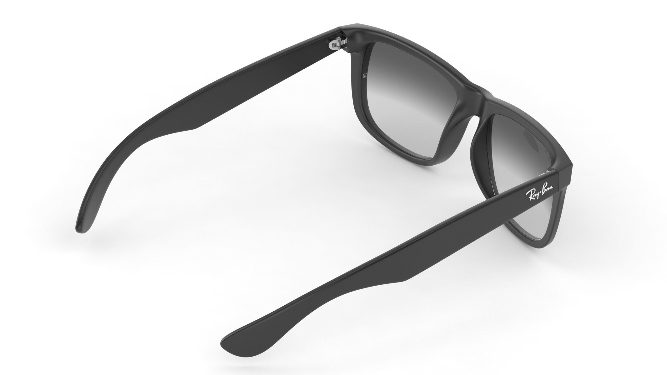 Ray-Ban RB4165 Justin Rectangular Sunglasses 3D model_2