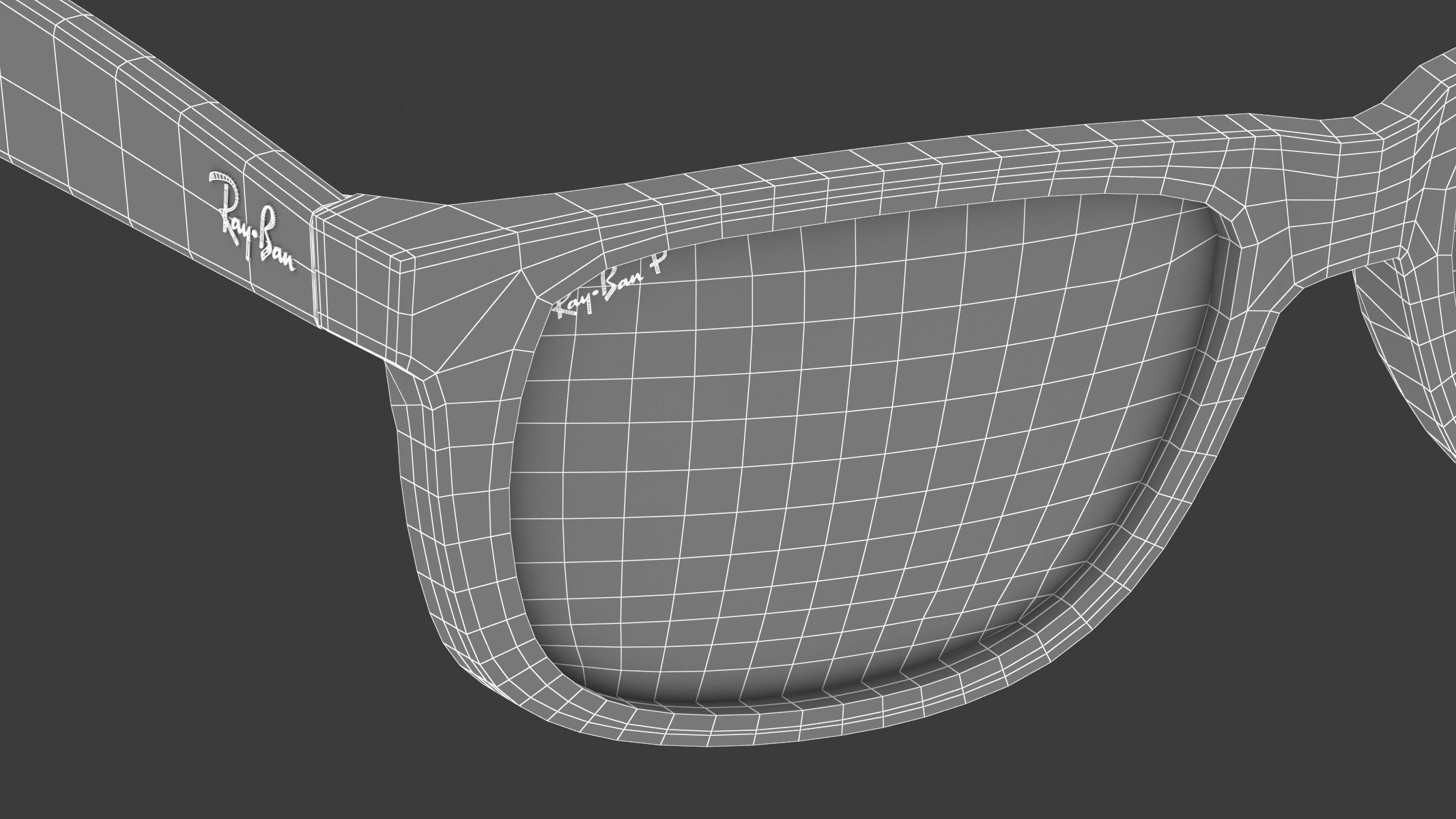 Ray-Ban RB4165 Justin Rectangular Sunglasses 3D model_16