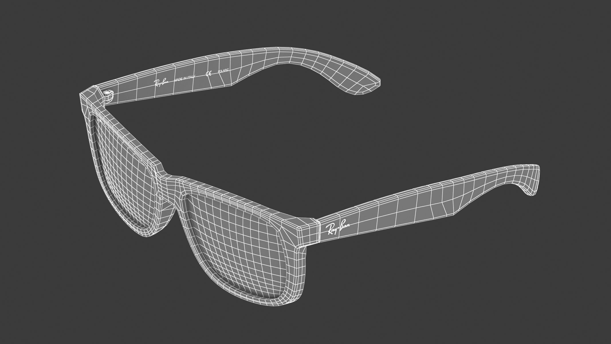Ray-Ban RB4165 Justin Rectangular Sunglasses 3D model_14