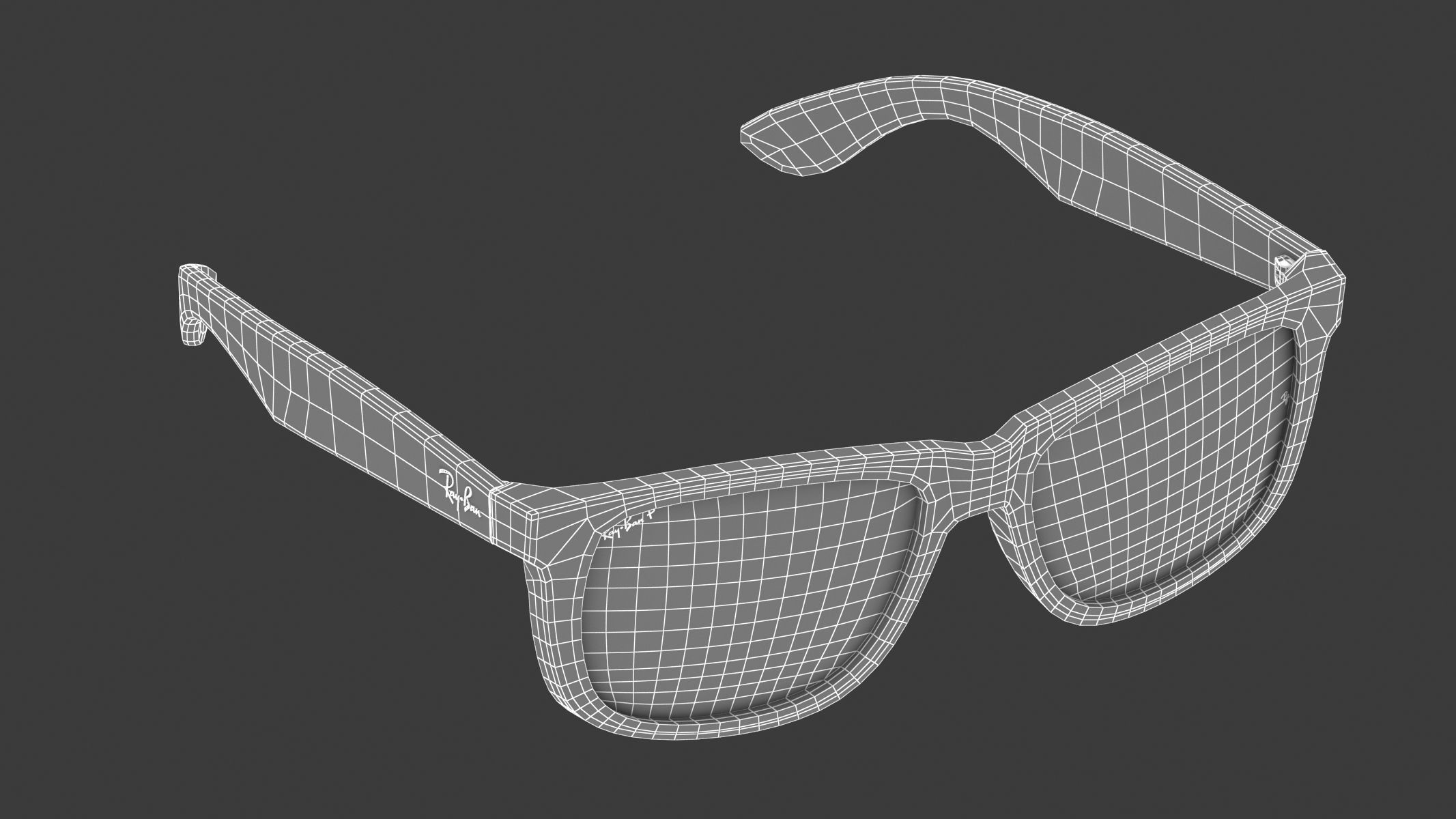 Ray-Ban RB4165 Justin Rectangular Sunglasses 3D model_11