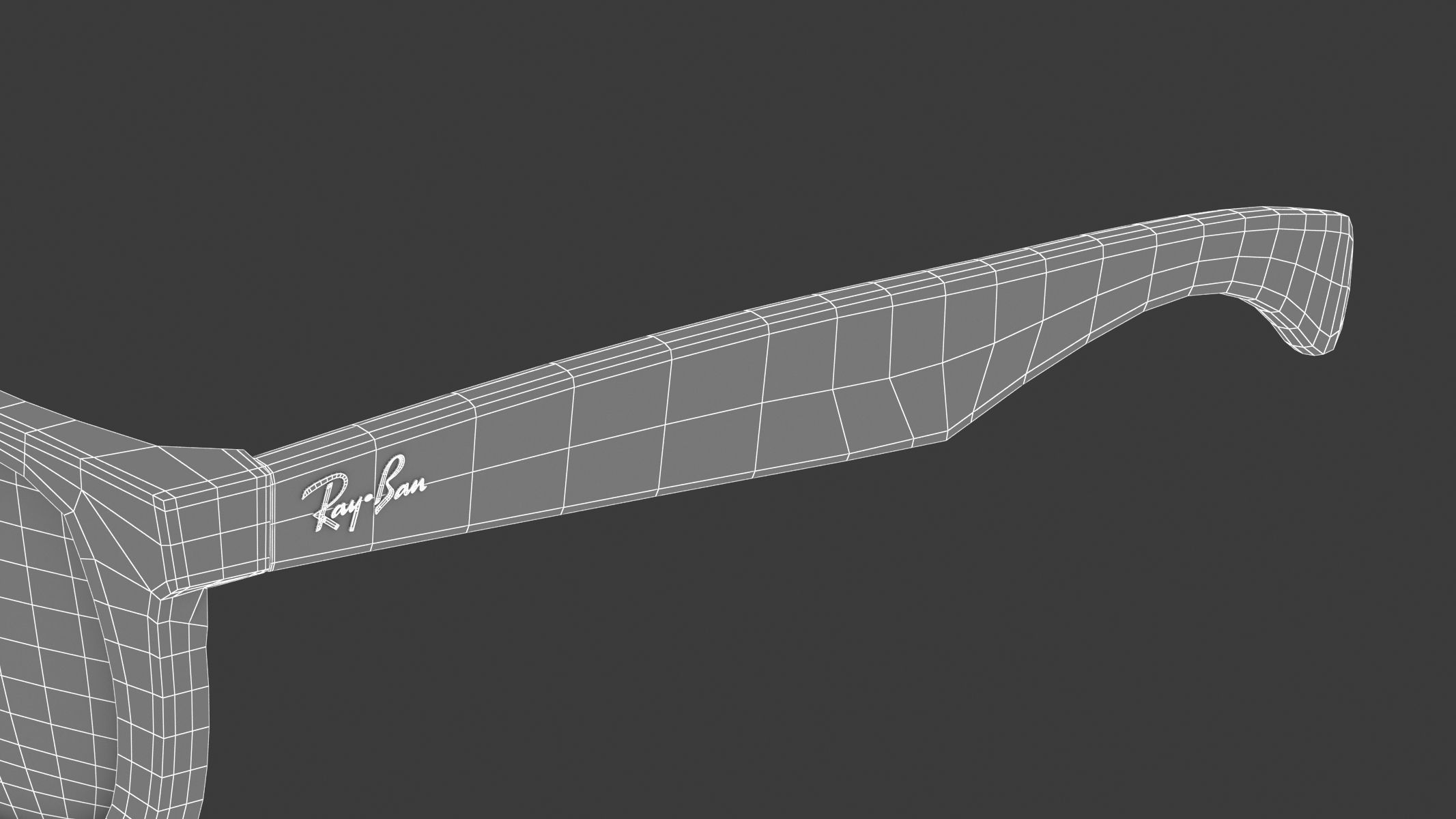 Ray-Ban RB4165 Justin Rectangular Sunglasses 3D model_19