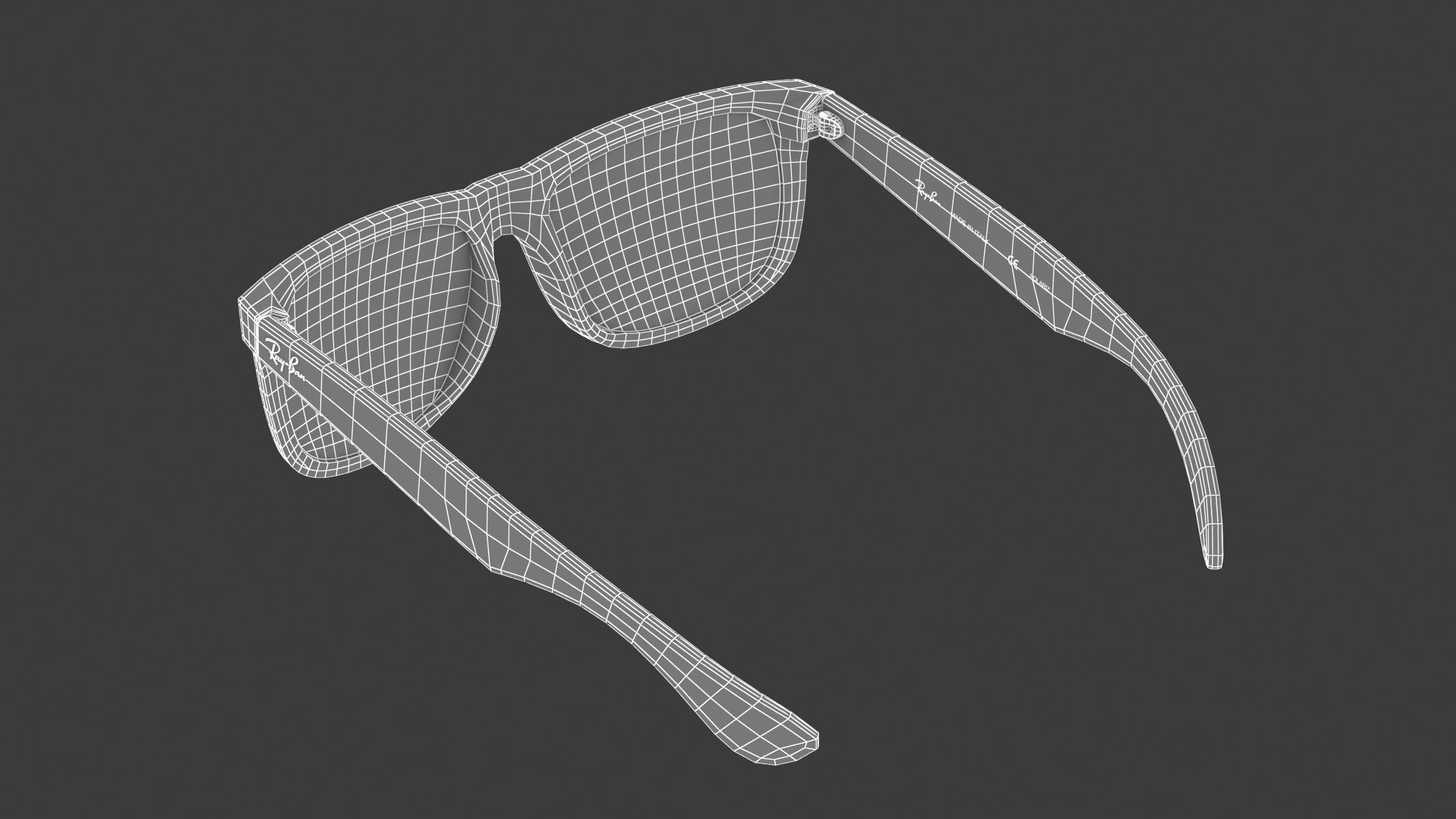 Ray-Ban RB4165 Justin Rectangular Sunglasses 3D model_13