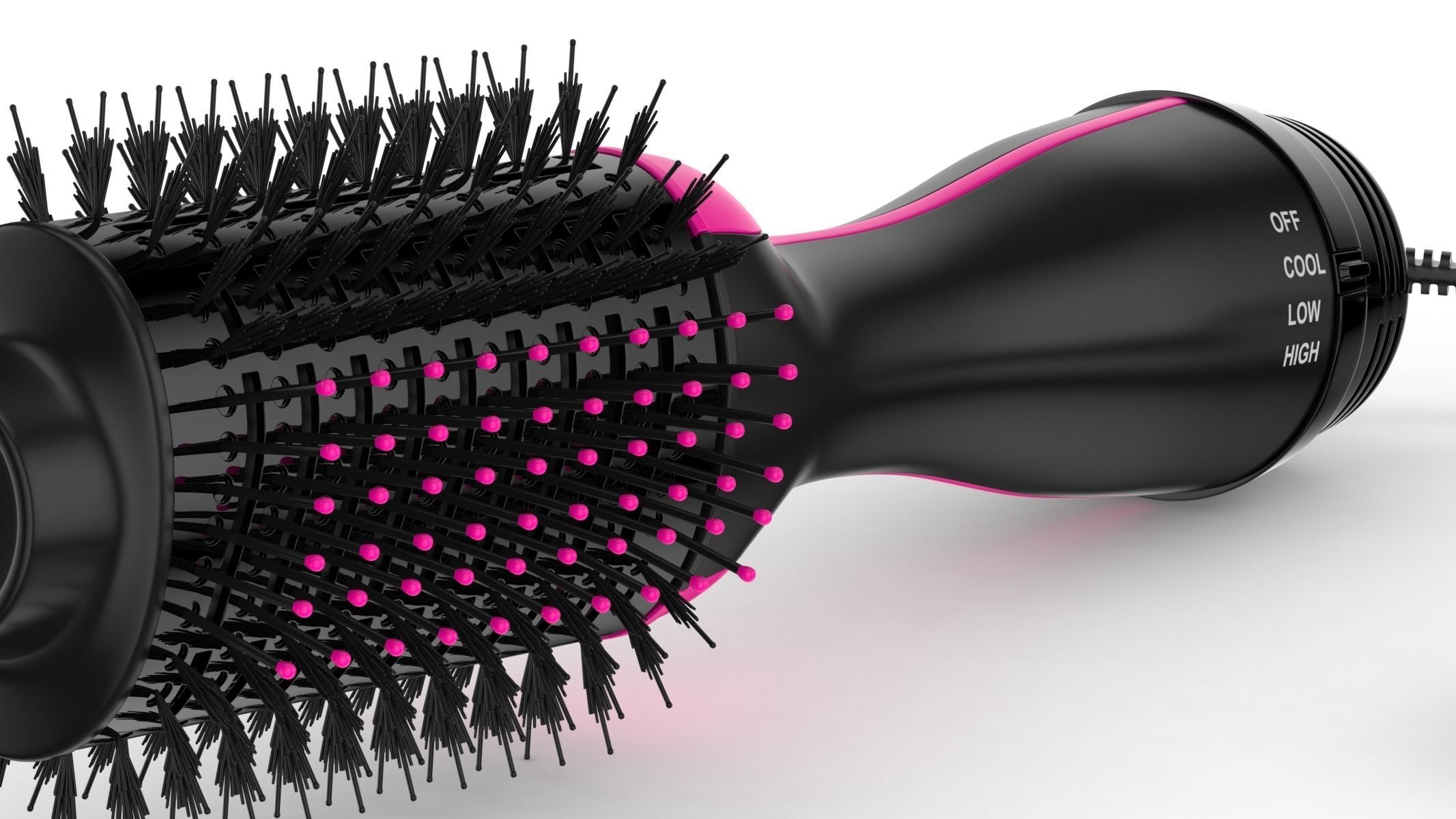 Revlon One-Step Hair Dryer And Volumizer Hot Air Brush 3D model_6