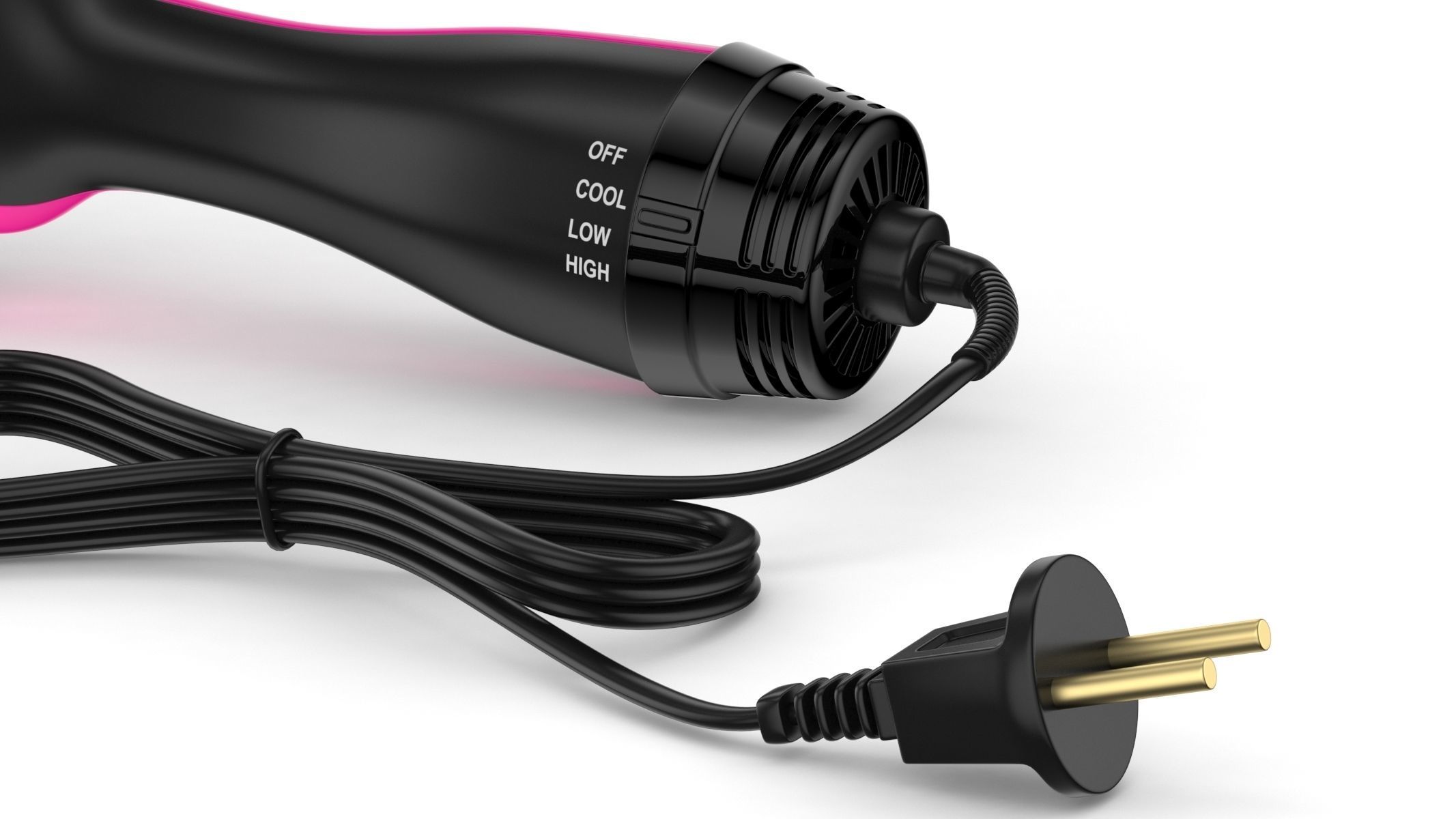 Revlon One-Step Hair Dryer And Volumizer Hot Air Brush 3D model_9