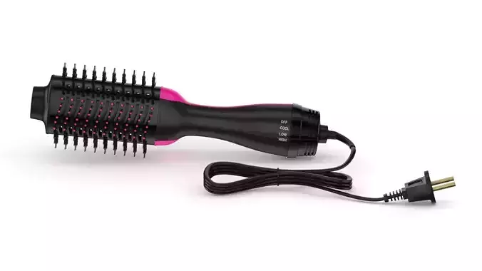 Revlon One-Step Hair Dryer And Volumizer Hot Air Brush 3D model