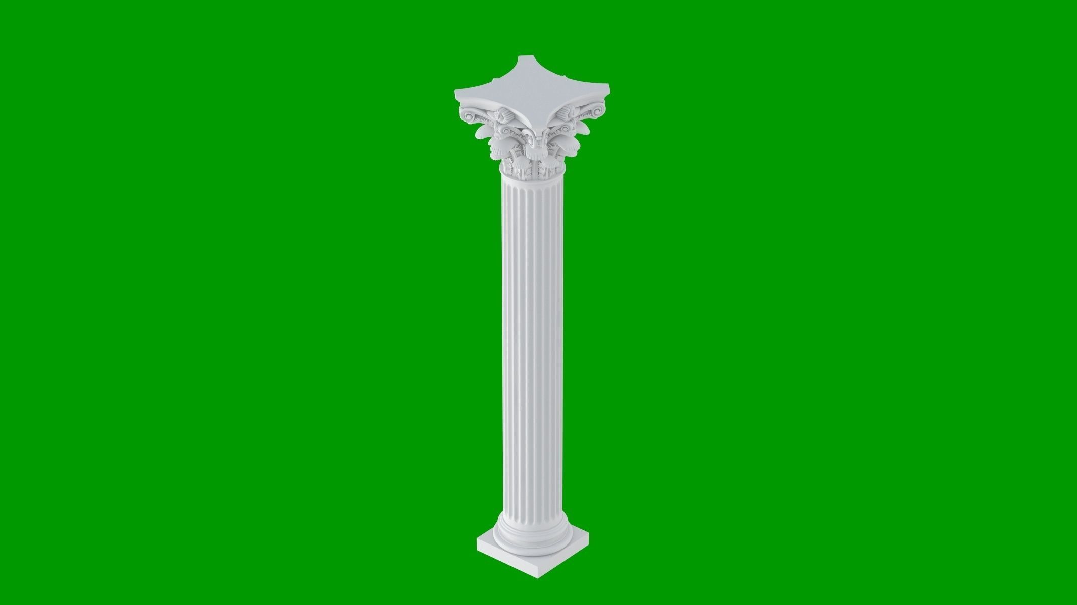 Roman Corinthian Column 3D model_2