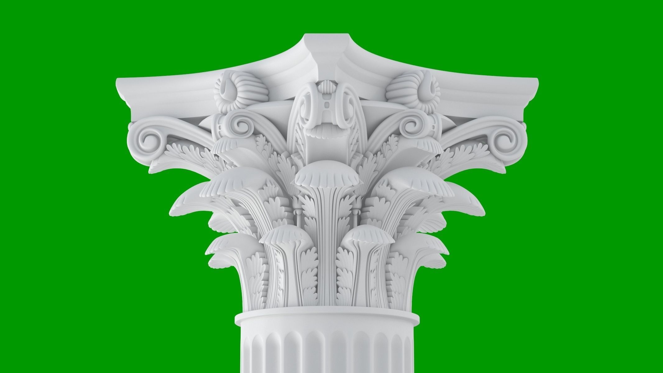 Roman Corinthian Column 3D model_5
