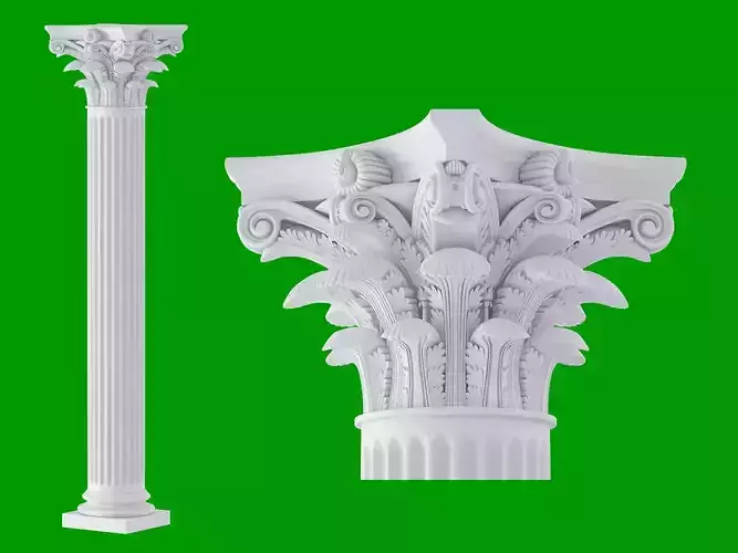 Roman Corinthian Column 3D model