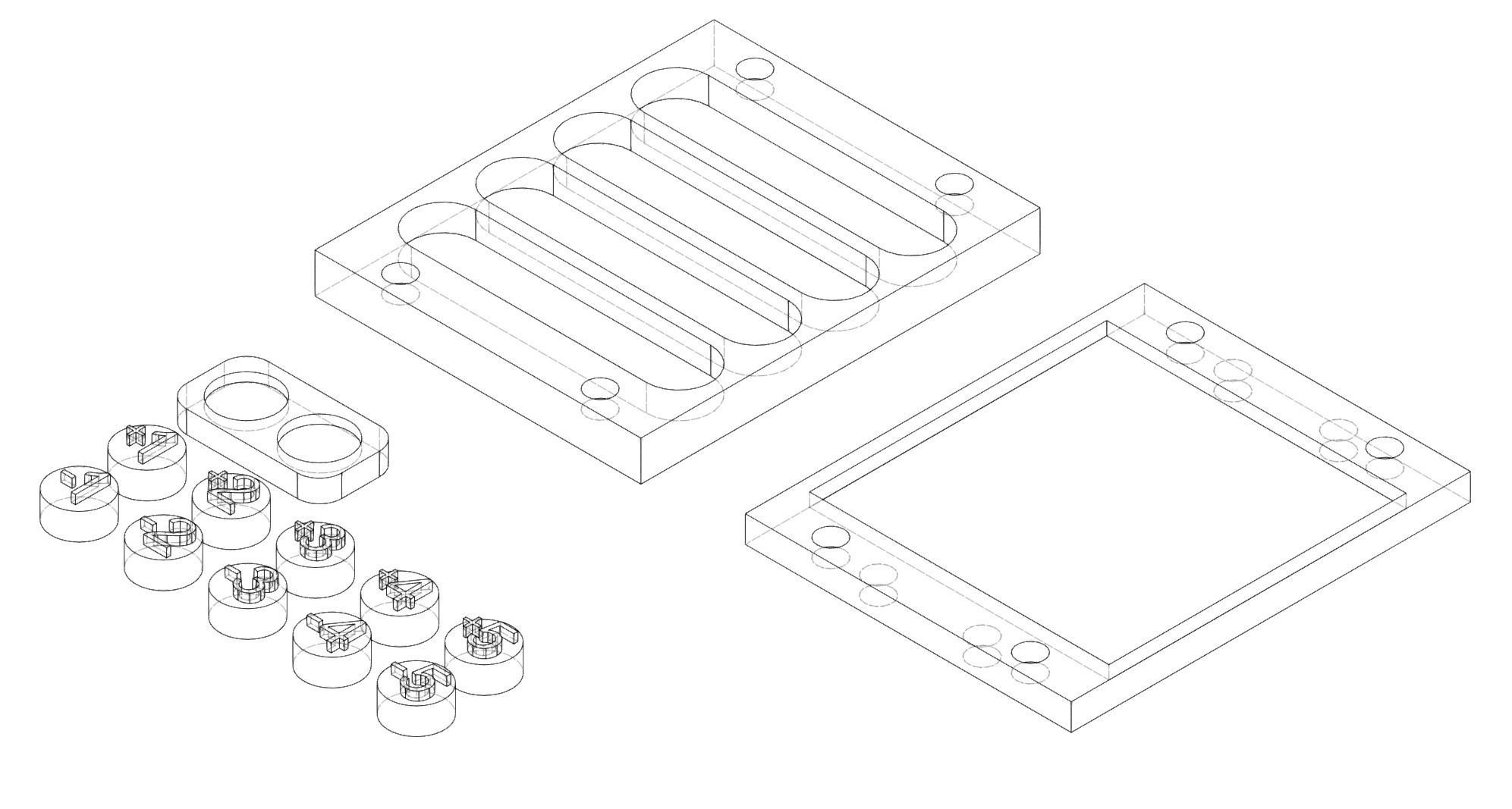 Magic The Gathering Counters  with base and magnetic carry case 3D print model_8
