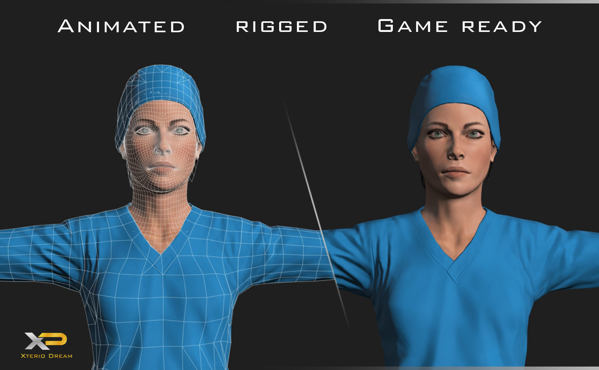 Medical Person - Doctor Ms Isabella Low-poly 3D model_2