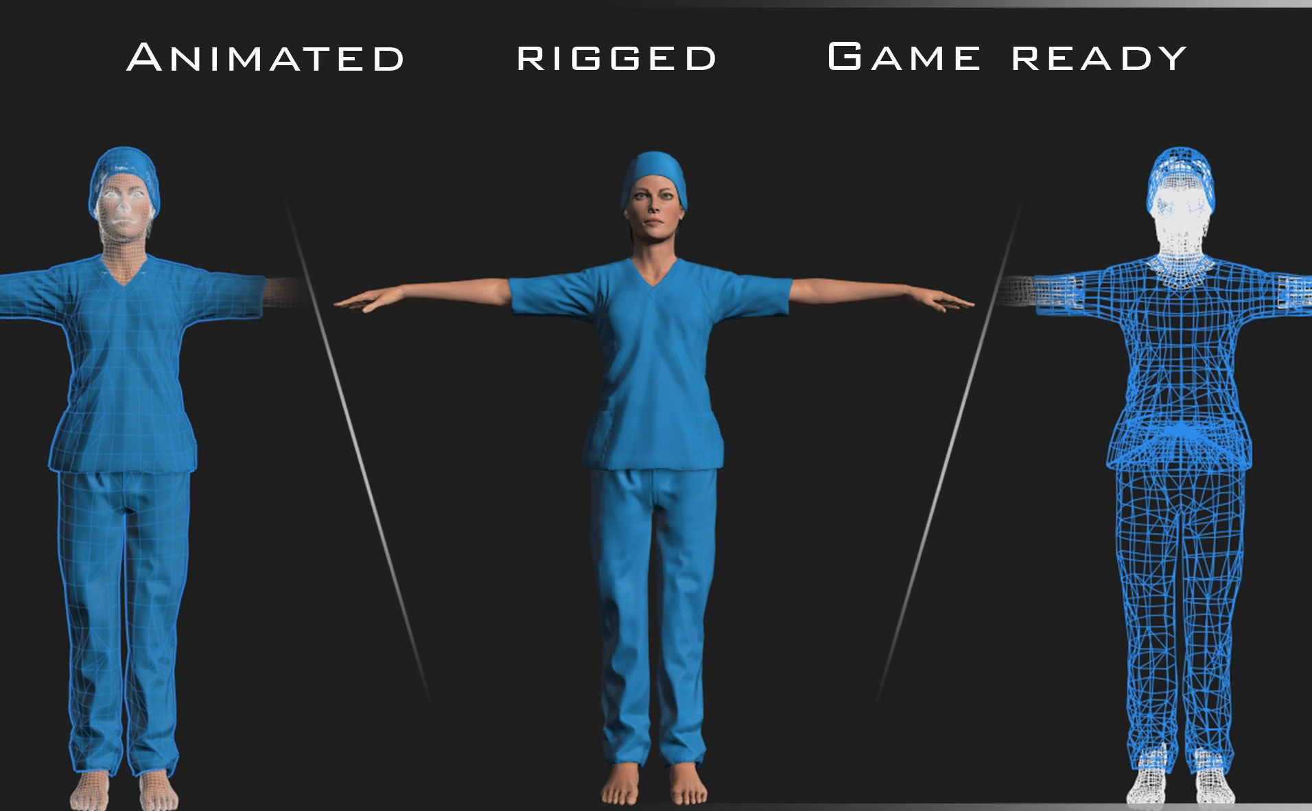 Medical Person - Doctor Ms Isabella Low-poly 3D model_1