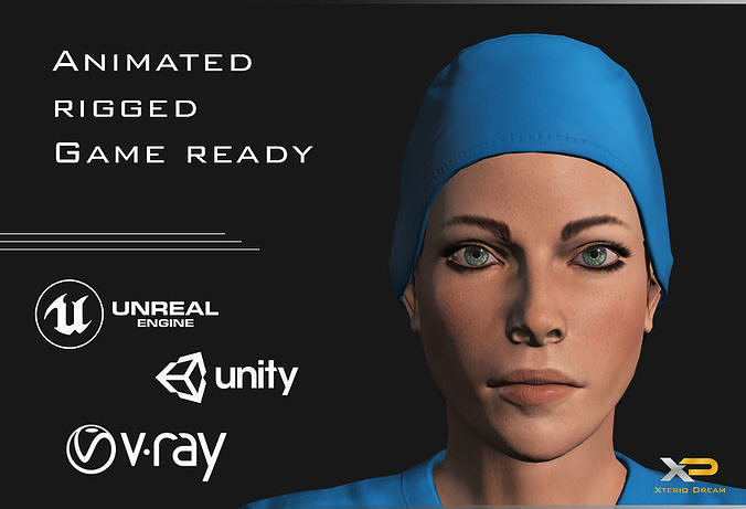 Medical Person - Doctor Ms Isabella Low-poly 3D model