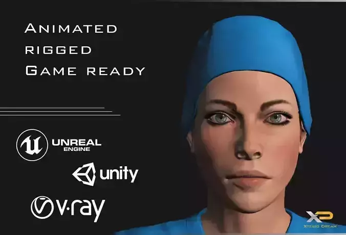 Medical Person - Doctor Ms Isabella Low-poly 3D model