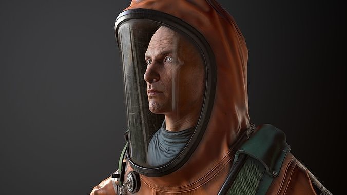 HAZMAT SUIT Low-poly 3D model