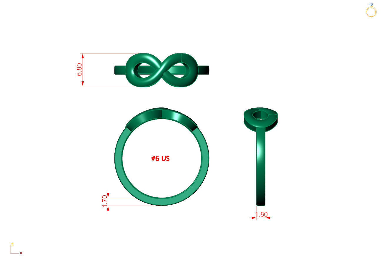 Infinity Ring 3D print model_1