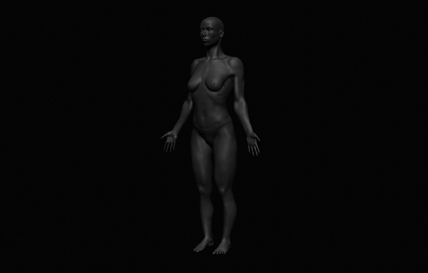 Female Body Free 3D model_1
