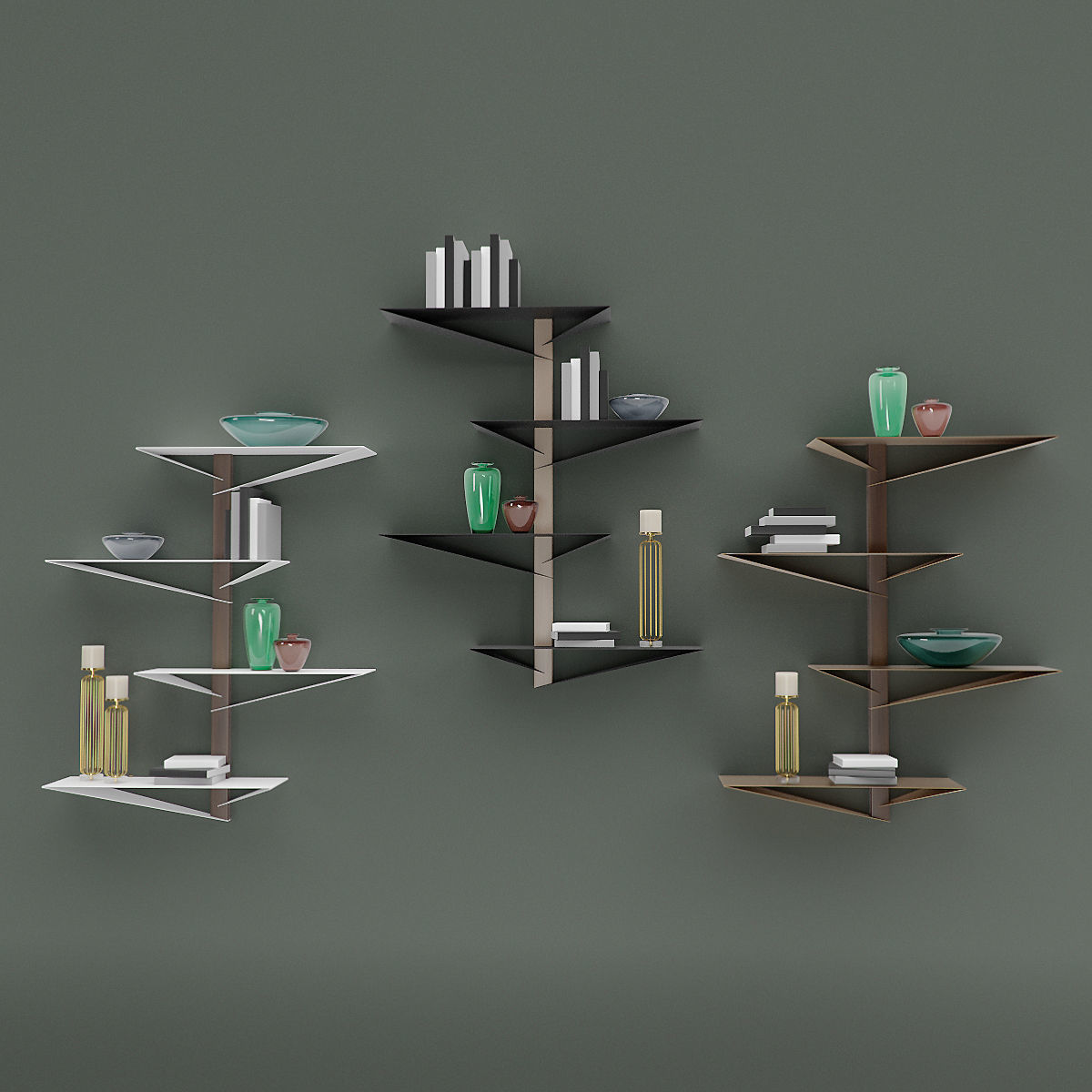 Albatros  -  Console Table -  Bookcase - Wall shelf 3D Model Collection_3