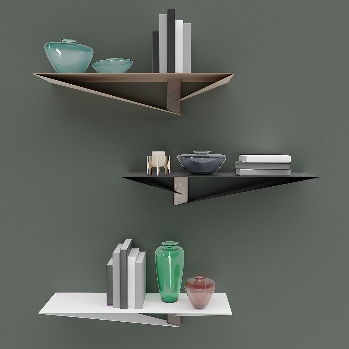 Albatros  -  Console Table -  Bookcase - Wall shelf 3D Model Collection_11