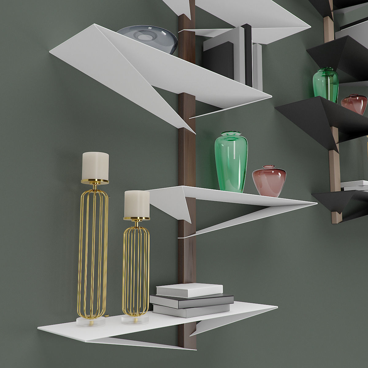 Albatros  -  Console Table -  Bookcase - Wall shelf 3D Model Collection_1