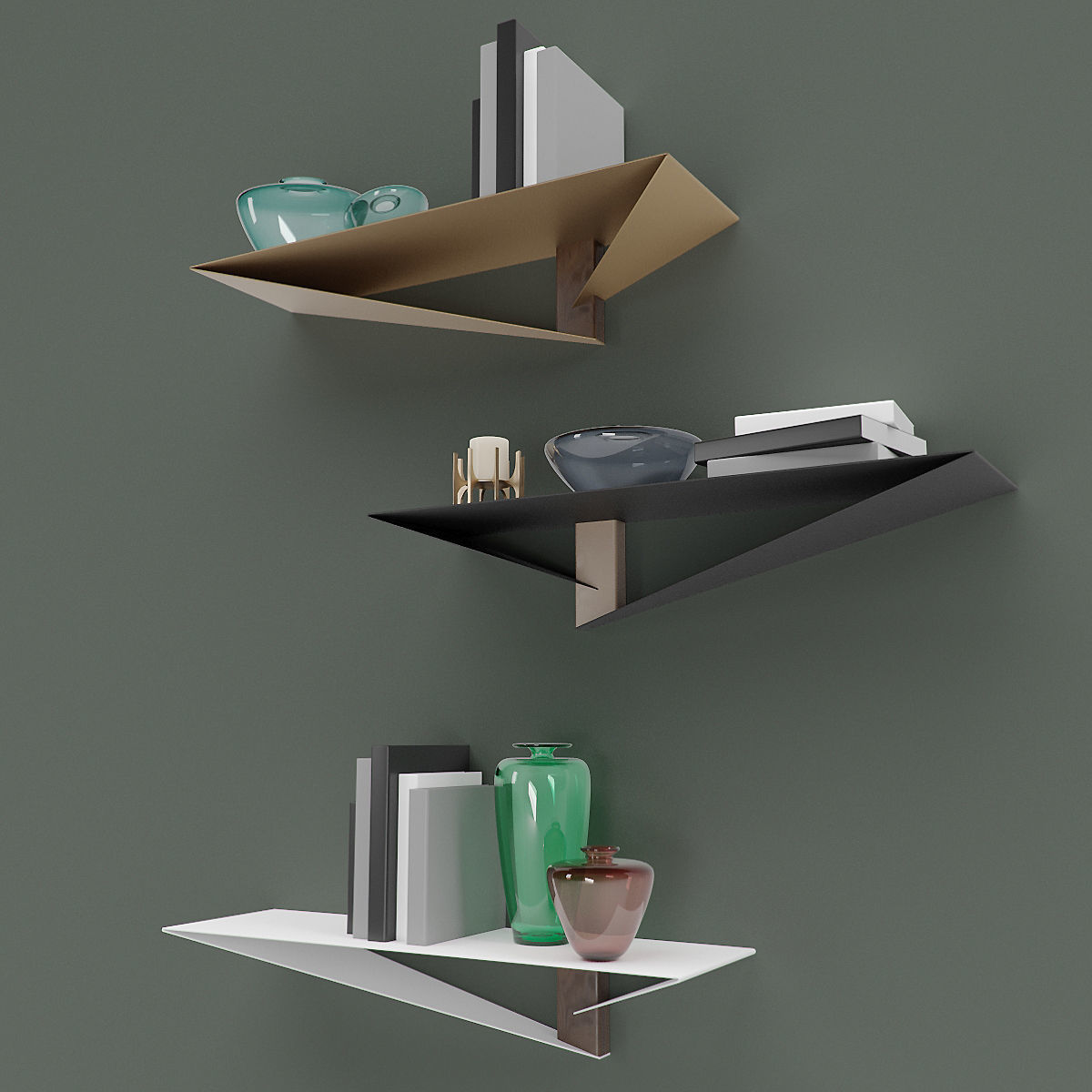 Albatros  -  Console Table -  Bookcase - Wall shelf 3D Model Collection_8