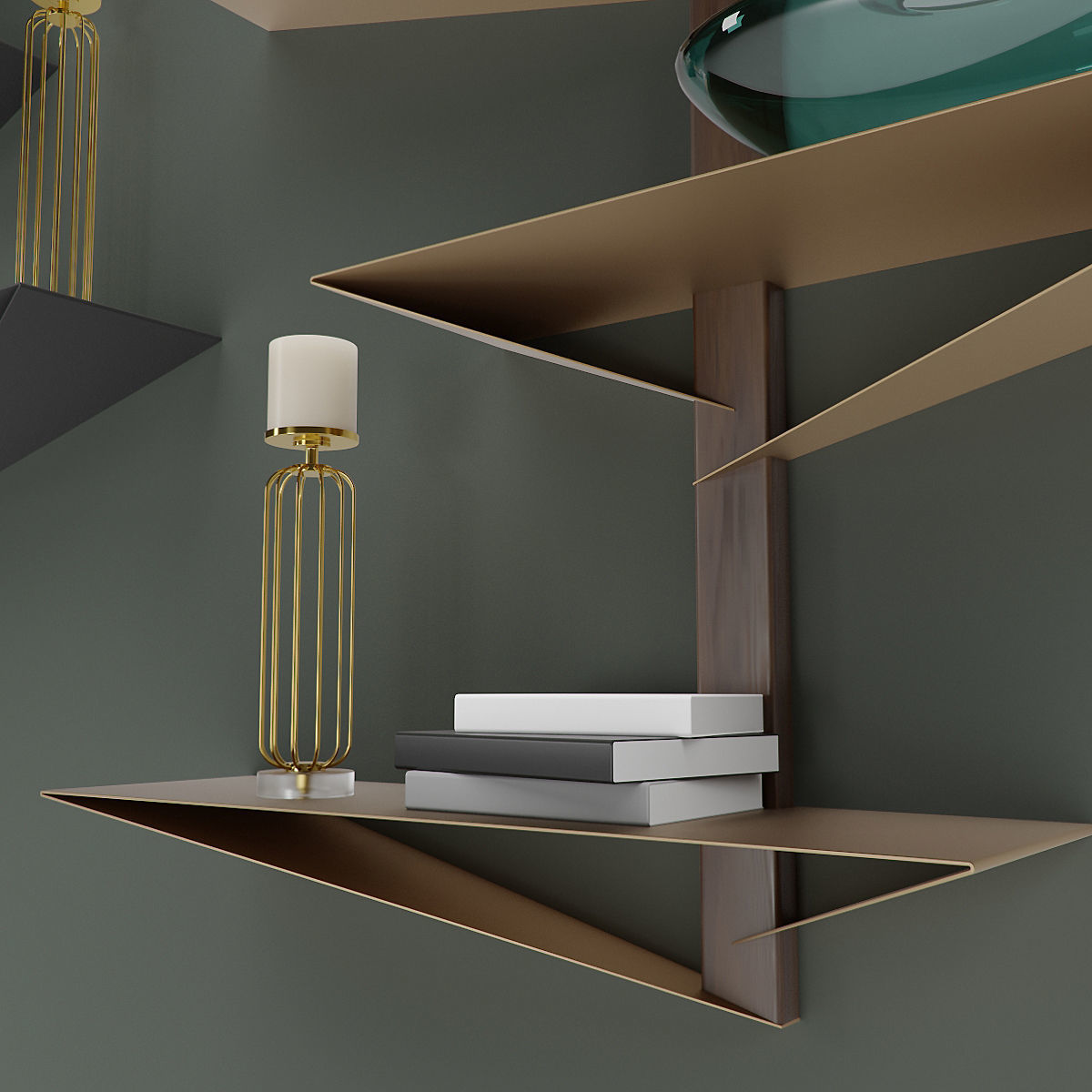 Albatros  -  Console Table -  Bookcase - Wall shelf 3D Model Collection_2