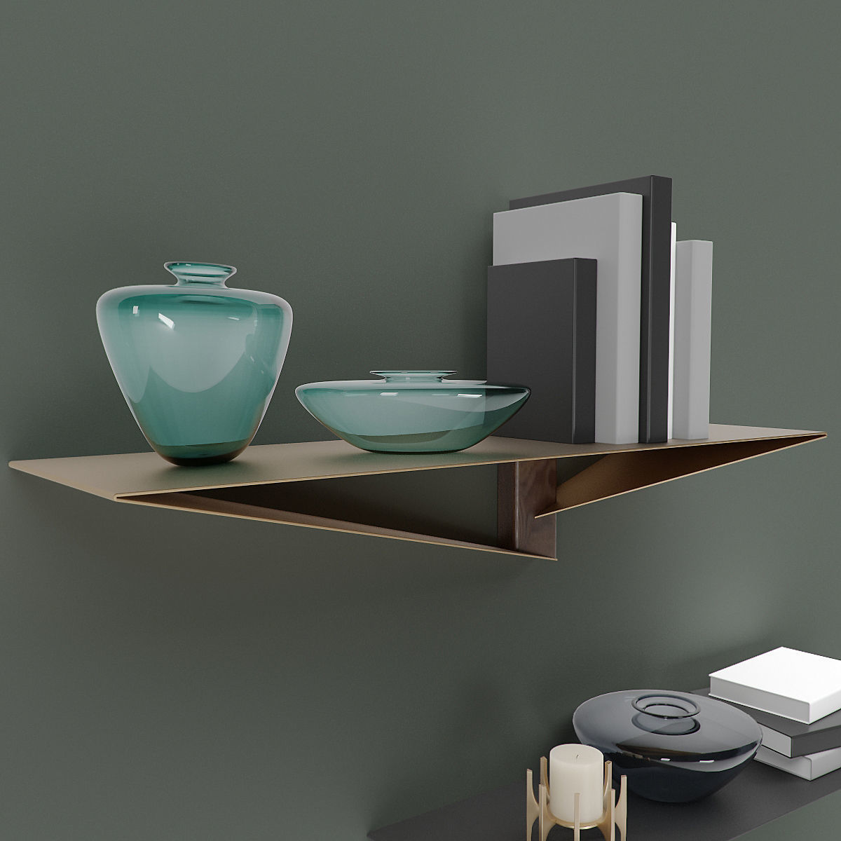 Albatros  -  Console Table -  Bookcase - Wall shelf 3D Model Collection_9