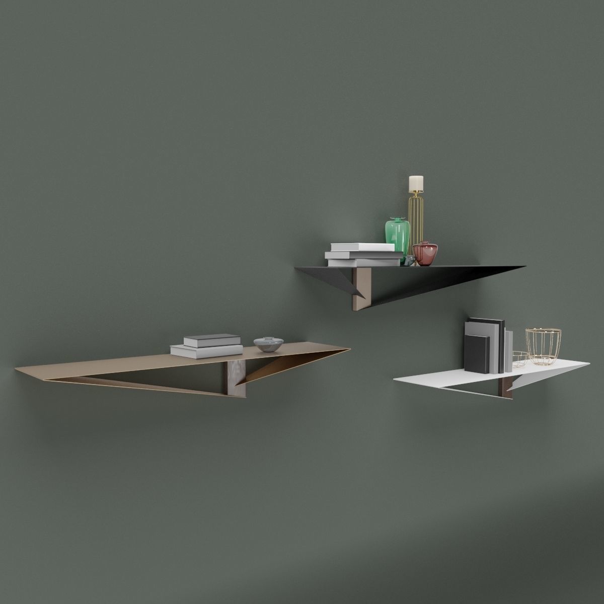 Albatros  -  Console Table -  Bookcase - Wall shelf 3D Model Collection_6