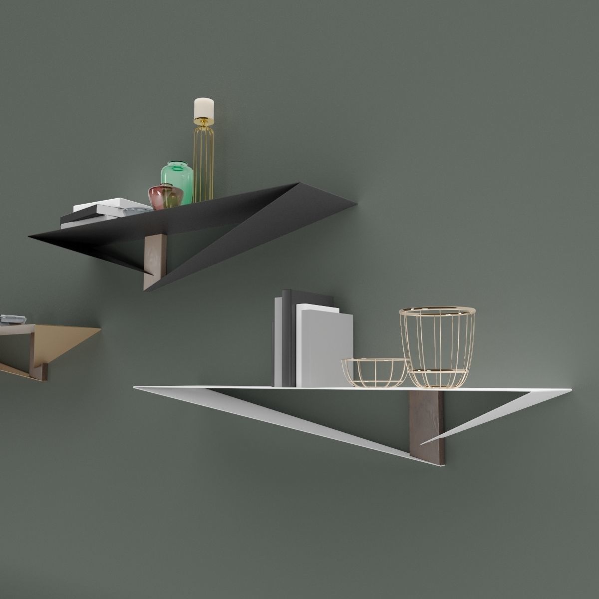 Albatros  -  Console Table -  Bookcase - Wall shelf 3D Model Collection_7