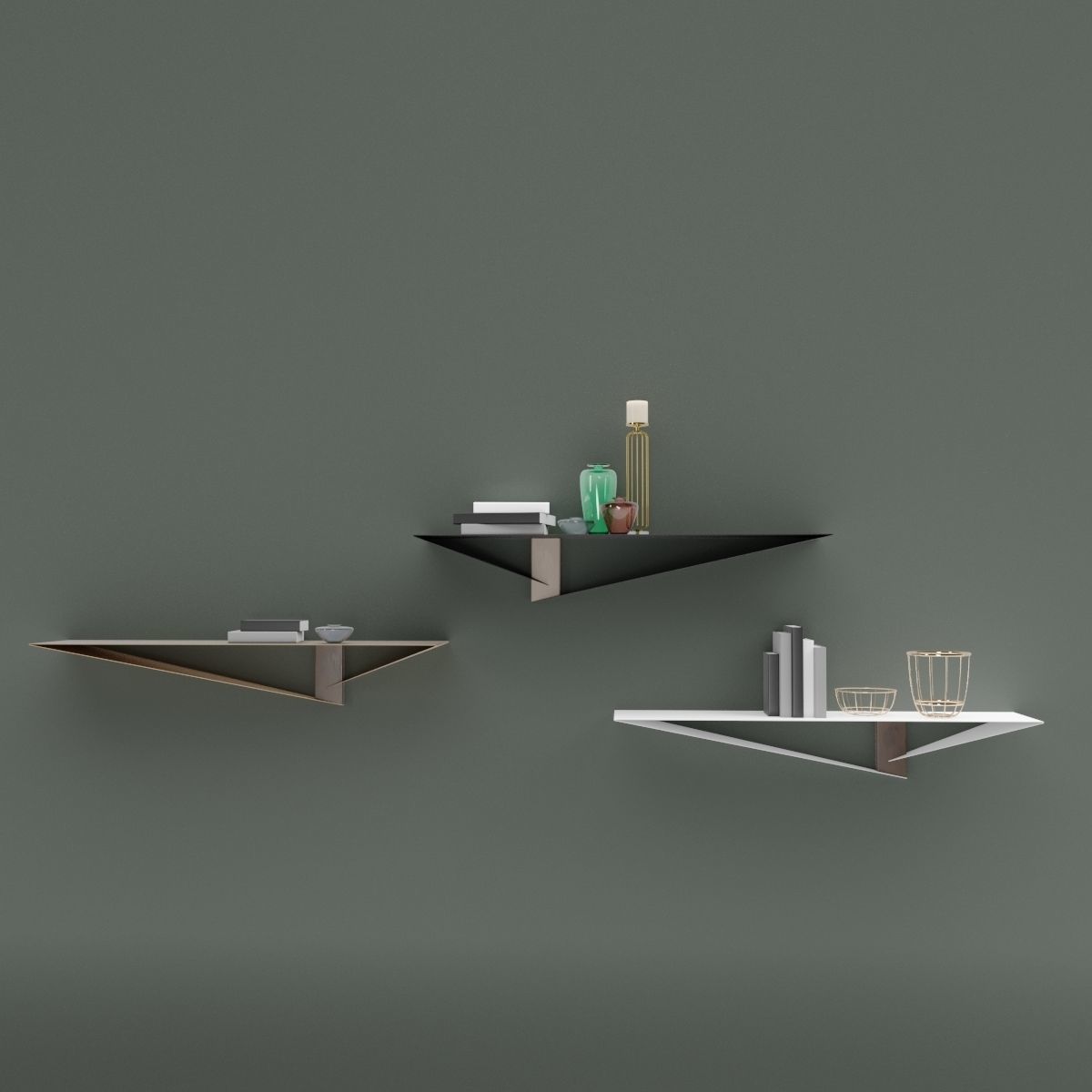 Albatros  -  Console Table -  Bookcase - Wall shelf 3D Model Collection_5