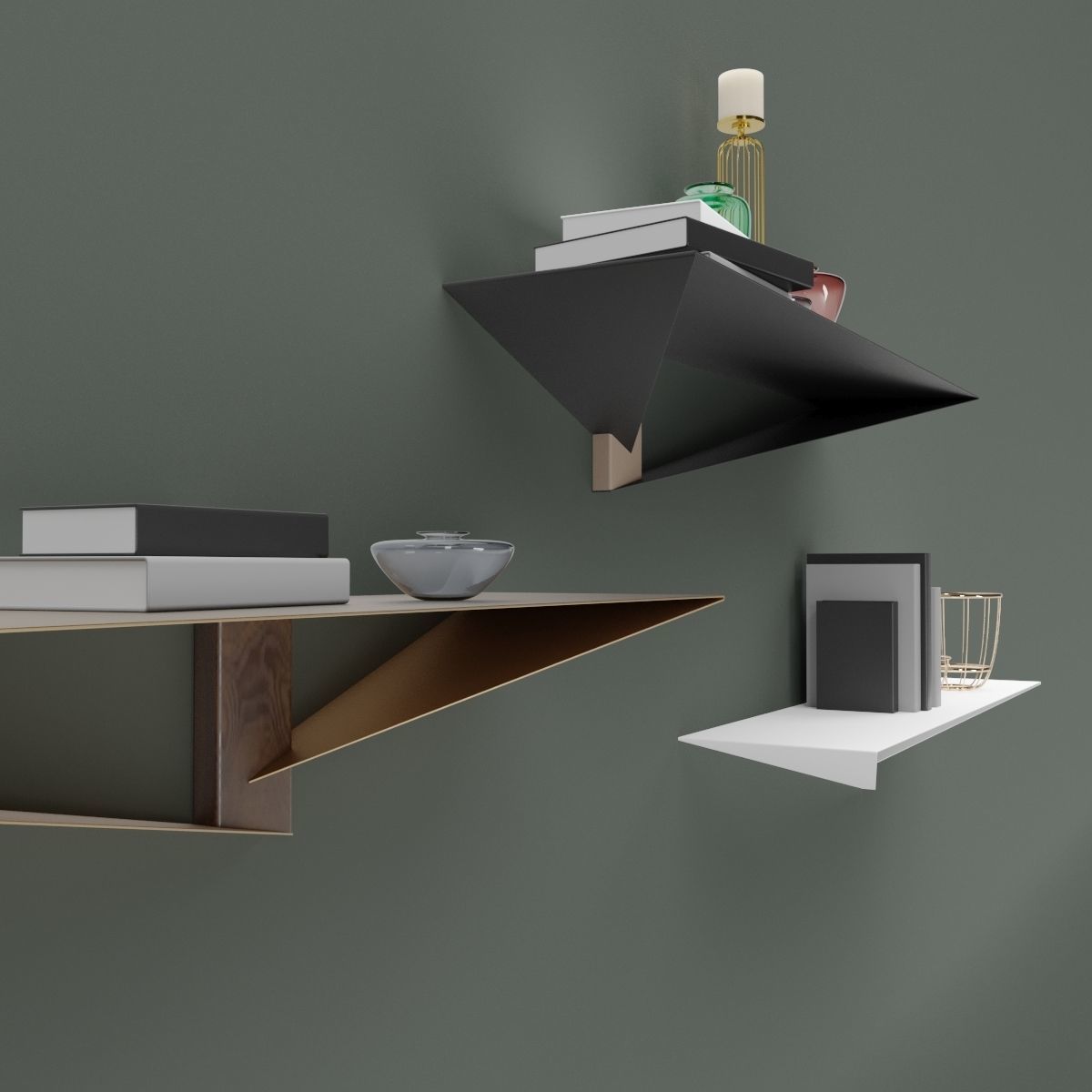 Albatros  -  Console Table -  Bookcase - Wall shelf 3D Model Collection_4