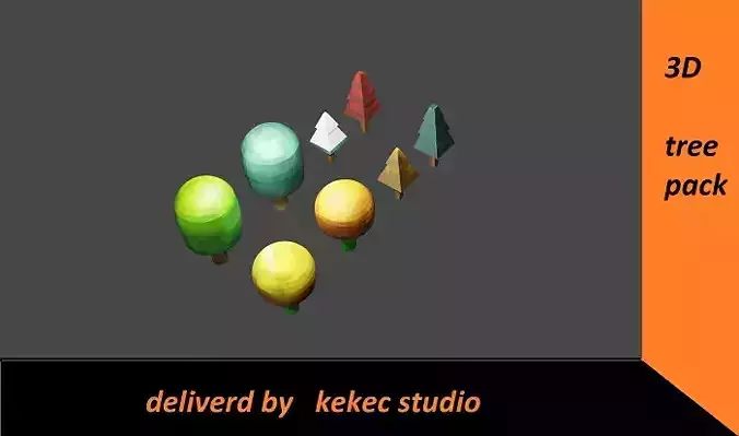 3D low poli tree object