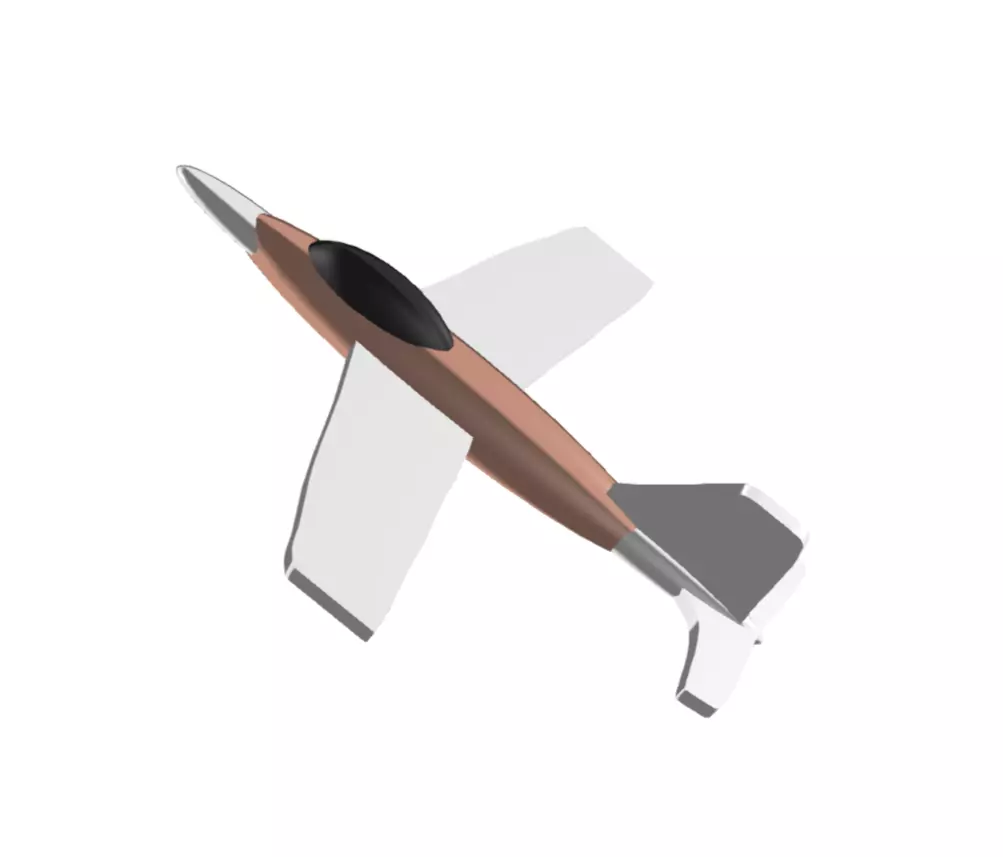 Plane 95 Low-poly 3D model_0