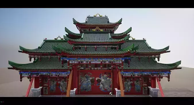 Ancient Mongolian kings great door