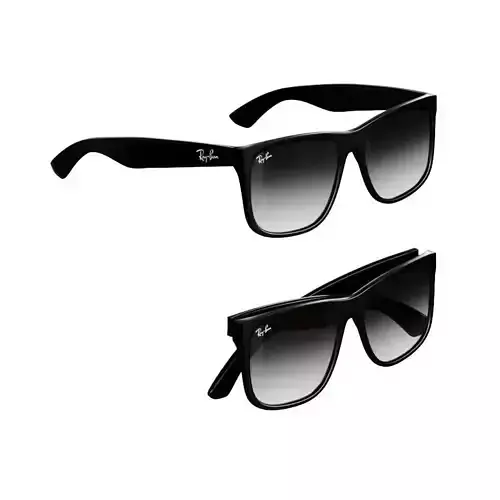 RayBan Sunglass Justin classic 3D model