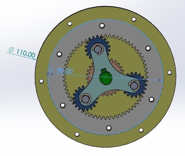 Planetary gear set-1 3D print model_7