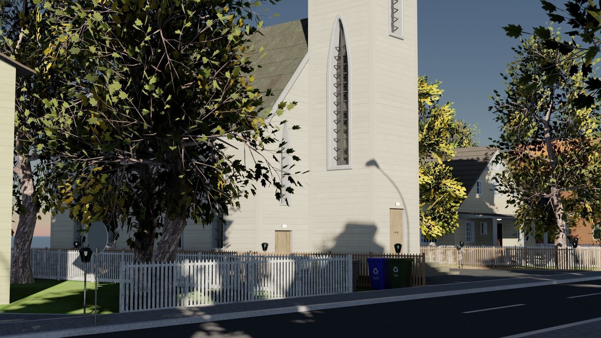 Modular city Low-poly 3D model_14