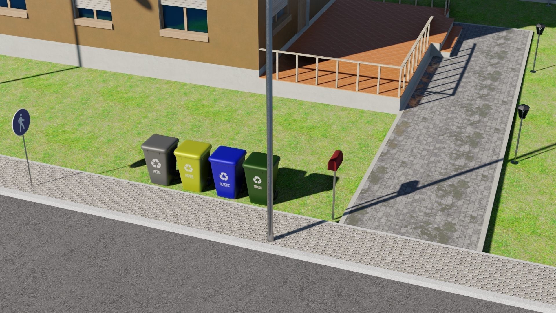 Modular city Low-poly 3D model_27