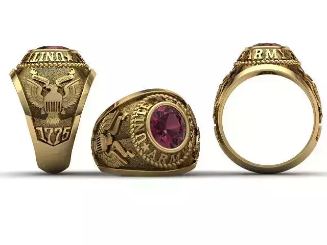 usa ring 3D print model