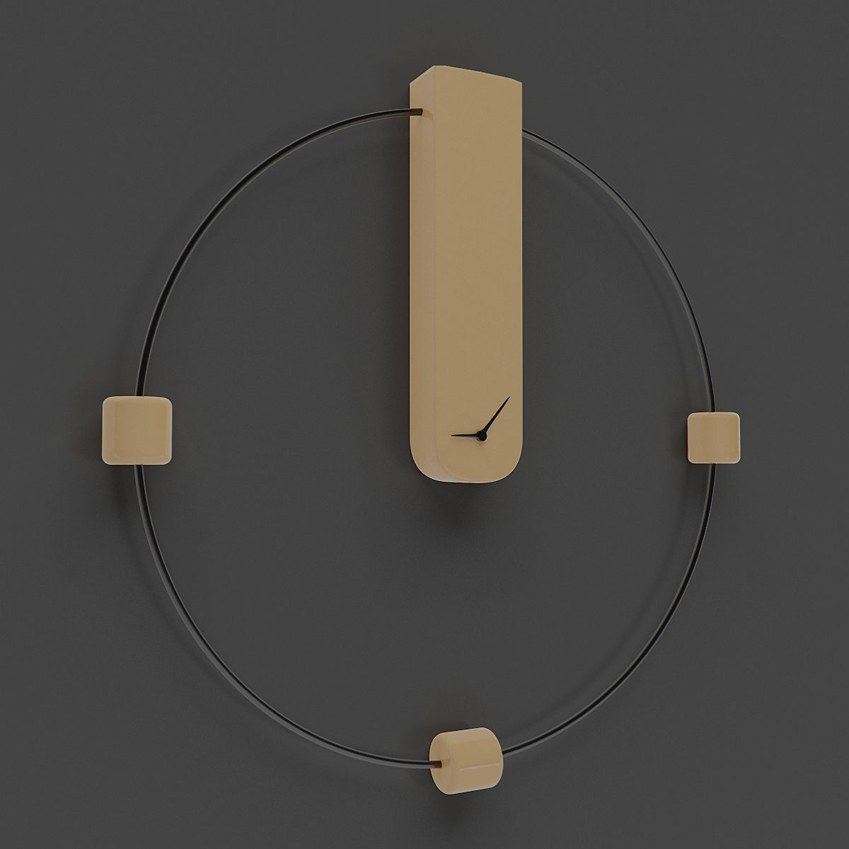 Dreamy Mirror And Memo Clock 3D Model Collection_5