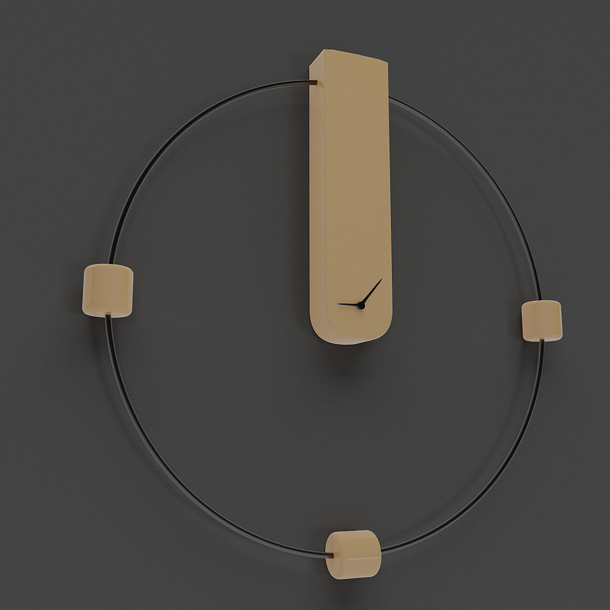 Dreamy Mirror And Memo Clock 3D Model Collection_6